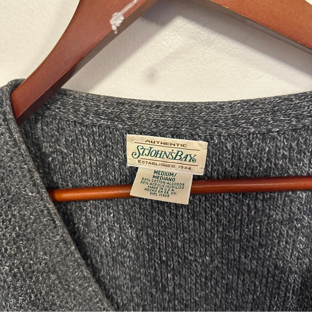 Vintage Grey Cotton Cardigan - Picture 4 of 8